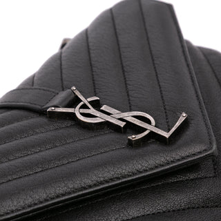 Ysl Medium Quilted Chevron Sheepskin College Satchel