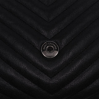 Ysl Medium Quilted Chevron Sheepskin College Satchel