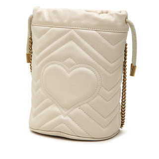 Gucci Small GG Marmont Matelasse Calfskin Bucket Bag