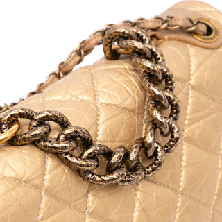 Chanel Medium Quilted Aged Calfskin Pondichery Flap