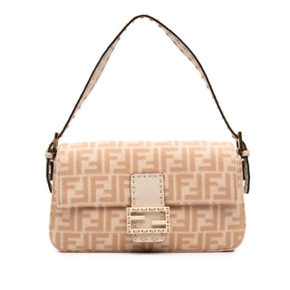 Fendi Zucca Wool Selleria Baguette