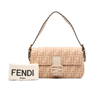 Fendi Zucca Wool Selleria Baguette