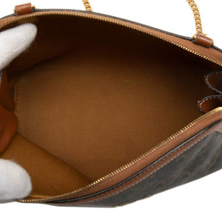 Celine Triomphe Coated Canvas Embroidered Logo Clutch On Chain