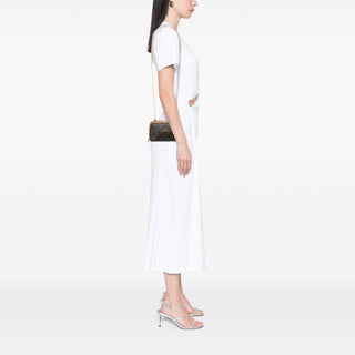 Celine Triomphe Coated Canvas Embroidered Logo Clutch On Chain