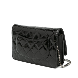 Chanel CC Quilted Patent Wallet On Chain