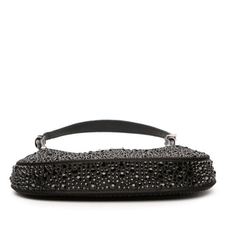 Prada Crystal Embellished Satin Cleo Shoulder Bag