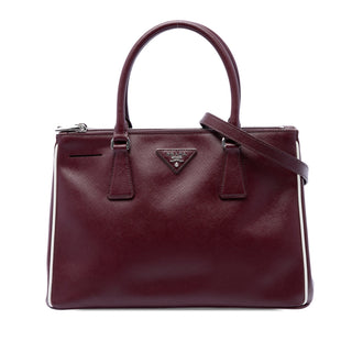 Prada Small Saffiano Lux Galleria Double Zip Satchel