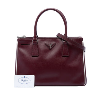 Prada Small Saffiano Lux Galleria Double Zip Satchel