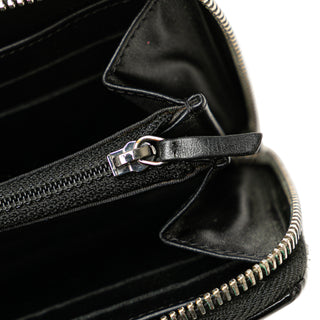 Chanel Quilted Patent Brilliant Zip Around Wallet