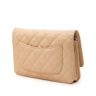 Chanel CC Quilted Caviar Wallet on Chain