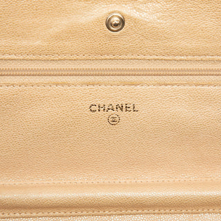 Chanel CC Quilted Caviar Wallet on Chain