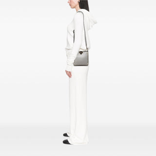 Valentino Mini Pebbled Calfskin Rockstud Flip Lock Messenger Bag