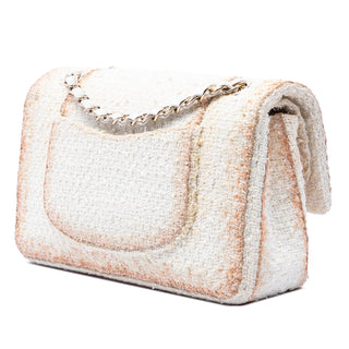 Chanel Medium Classic Metallic Tweed Double Flap