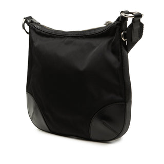 Prada Leather Trimmed Tessuto Zip Top Crossbody