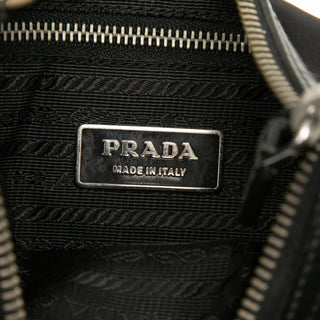 Prada Leather Trimmed Tessuto Zip Top Crossbody