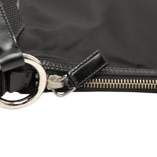 Prada Leather Trimmed Tessuto Zip Top Crossbody
