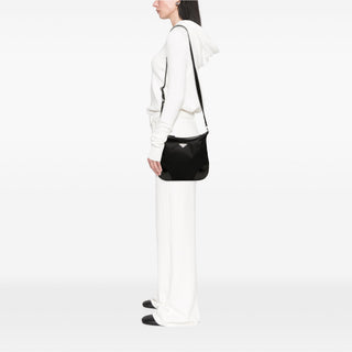 Prada Leather Trimmed Tessuto Zip Top Crossbody
