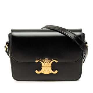 Celine Teen Shiny Calfskin Triomphe Crossbody