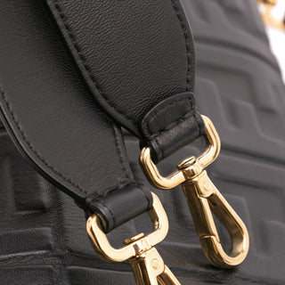 Fendi Zucca Embossed Leather Baguette Satchel