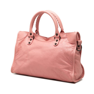 Balenciaga Lambskin Motocross Classic City Satchel
