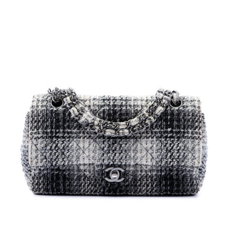 Chanel Medium Classic Quilted Tweed Double Flap