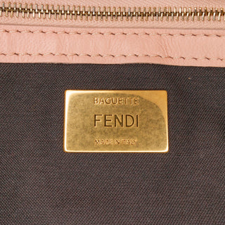 Fendi Zucca Embossed Leather Baguette Satchel