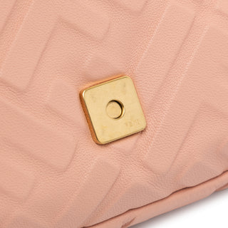 Fendi Zucca Embossed Leather Baguette Satchel