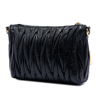 Miu Miu Matelasse Nappa Lux Charm Shoulder Bag