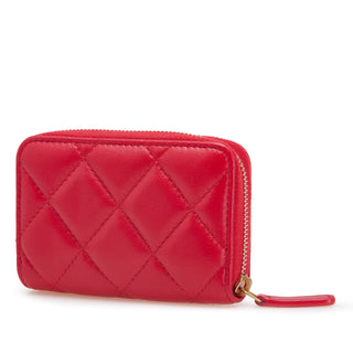 Chanel Quilted Lambskin Acrylic Coco Love Coin Pouch