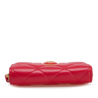 Chanel Quilted Lambskin Acrylic Coco Love Coin Pouch