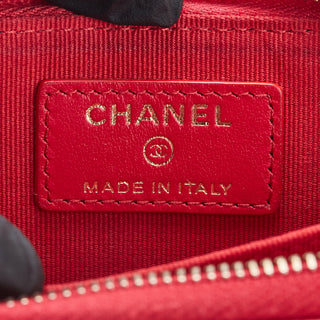 Chanel Quilted Lambskin Acrylic Coco Love Coin Pouch