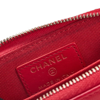Chanel Quilted Lambskin Acrylic Coco Love Coin Pouch