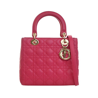 Dior Medium Lambskin Cannage Lady Dior