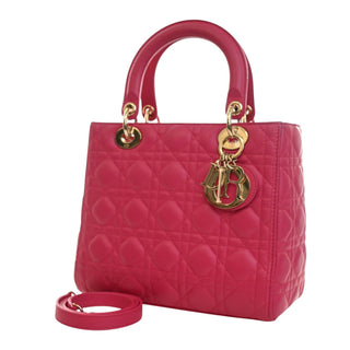 Dior Medium Lambskin Cannage Lady Dior