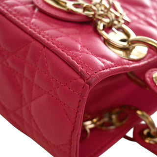 Dior Medium Lambskin Cannage Lady Dior