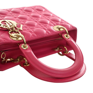 Dior Medium Lambskin Cannage Lady Dior
