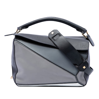 LOEWE Medium Tricolor Calfskin Puzzle Satchel