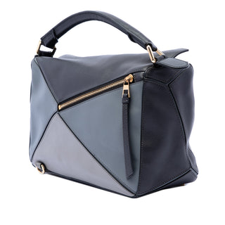 LOEWE Medium Tricolor Calfskin Puzzle Satchel