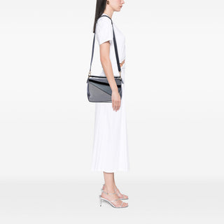 LOEWE Medium Tricolor Calfskin Puzzle Satchel