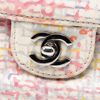 Chanel Small Printed Canvas Watercolor Clover Flap