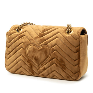 Gucci Medium GG Marmont Matelasse Velvet Shoulder Bag