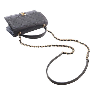 Chanel Mini Quilted Lambskin Top Handle Flap
