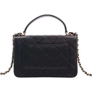 Chanel Mini Quilted Lambskin Top Handle Flap