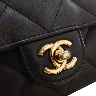 Chanel Mini Quilted Lambskin Top Handle Flap