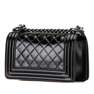 Chanel Small Quilted Patent Boy Flap