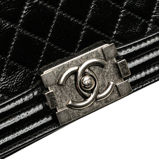 Chanel Small Quilted Patent Boy Flap