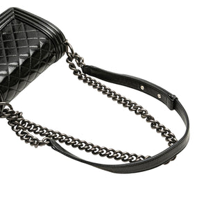 Chanel Small Quilted Patent Boy Flap