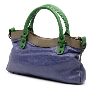 Balenciaga Multicolor Lambskin Motocross Classic First Satchel