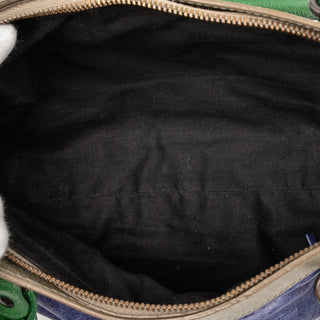 Balenciaga Multicolor Lambskin Motocross Classic First Satchel