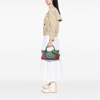 Balenciaga Multicolor Lambskin Motocross Classic First Satchel